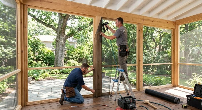 Enclosed Porch Construction in Dallas, TX