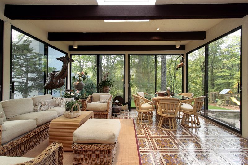 Sunroom with Custom Glass Doors